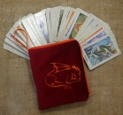 Pouzdro na vykládací karty - Spící dráček - s ilustračními kartami