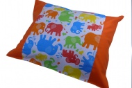 Bylinkový polštář - Barevní sloni (různé velikosti) - oranžový
