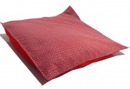 Pohankový polštář - Červené kvítky s vločkami (40x40cm)