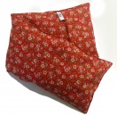 Šíjový relaxační pás - červený s kvítečky (18x60cm) - snímatelný obal