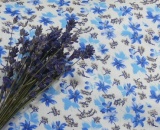 Relaxační pohankový polštář - Blankytně modré kvítky (40x30cm) - detail