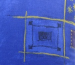 Bylinkový polštář - Modrá kostka (různé velikosti) - detail