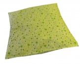 Nahřívací pohankový polštář - Kvítky (25x25cm) - zelený