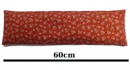 Šíjový relaxační pás - červený s kvítečky (18x60cm) - délka