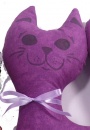 Bylinkové textilní zvířátko - Maxi kočička (30 cm) - detail