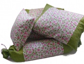 Bylinkový polštář - Drobné růžičky se zelenou (různé velikosti)