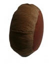 Manšestrový sedací polštář hnědý z boční srany