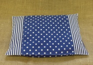 Pohankový polštář Modrý puntík a proužek (30x40 cm)