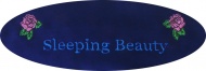 Maska Sleeping Beauty detail výšivky