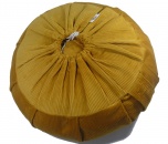 Meditační polštář Zafu - Okrový manšestr - varianta se snímatelným potahem (spodní strana)