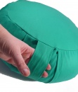 Meditační polštář Zafu - Zelený - úchyt pro snadné přenášení