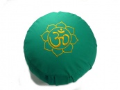 Meditační polštář Zafu - Zelený s výšivkou