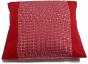 Relaxační pohankový polštář - Červené kvítky s vločkami (30x40cm)