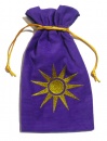 Fialový sáček s výšivkou Zlaté slunce