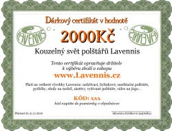 Dárkový certifikát 2000,- Kč