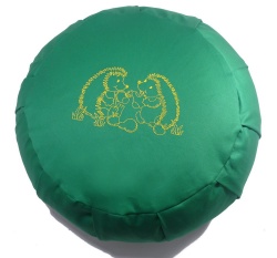 Meditační polštář Zafu - Zelený s ježky