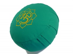 Meditační polštář Zafu - Zelený s výšivkou